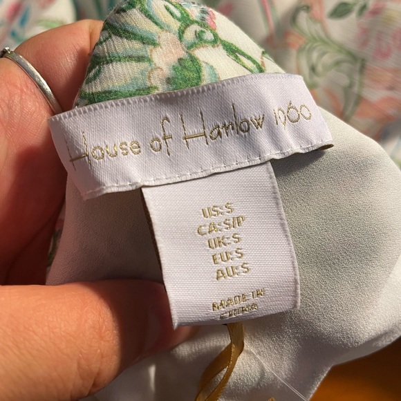 NWOT House Of Harlow 1960 Deep V Floral Print Flowy Boho Maxi Dress Size S - Picture 12 of 14